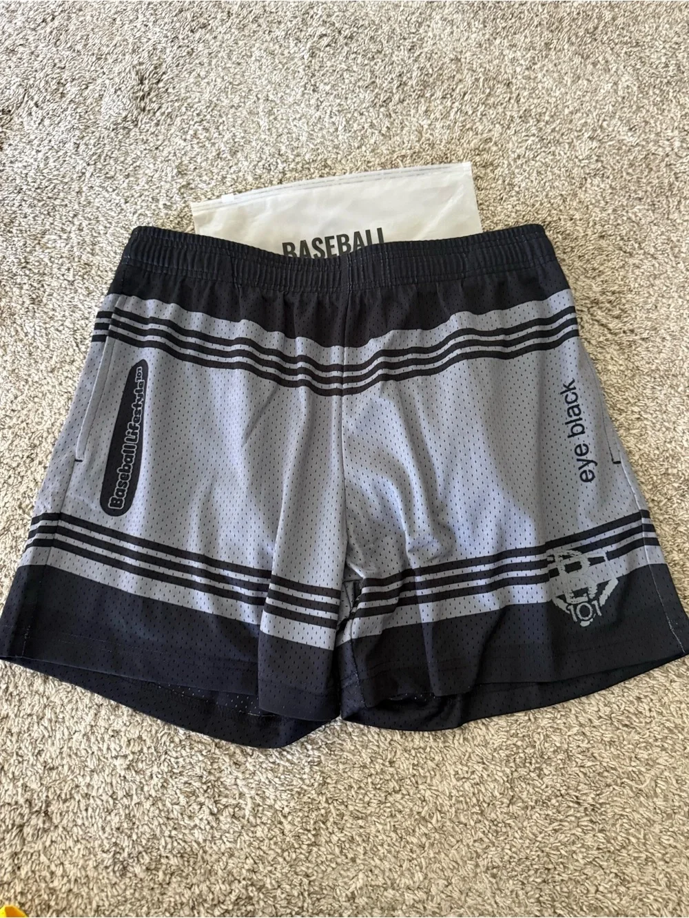 Baseball Lifestyle 101 Crayon Shorts - Eye Black Adult M NWT